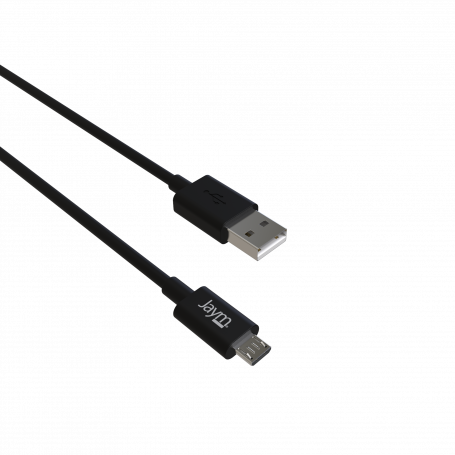 COMBO CABLE MICRO-USB 2M + CHARGEUR SECTEUR 2 USB 12W NOIRS - JAYM