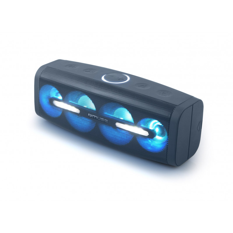 Enceinte portable étanche Bluetooth avec effets de lumière et microphone  sans fil - IPX4 - 80 W - FM/Micro SD/USB