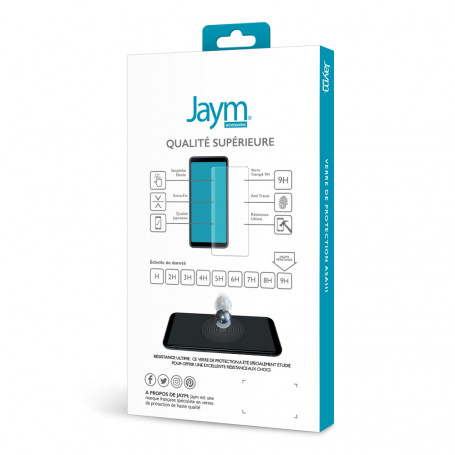 JAYM - Coque transparente souple + verre trempé 2.5D pour