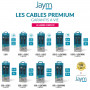 CABLE CHARGE & SYNCHRO ULTRA RENFORCÉ USB-A VERS USB-C - LONGUEUR 2,5M - GARANTIE A VIE - JAYM®**