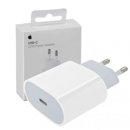 CHARGEUR SECTEUR RAPIDE USB-C 20W PD BLANC - MHJE3ZM/A - ORIGINE APPLE**BASCULE SUR OGAPP0029