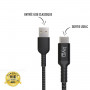 CABLE CHARGE & SYNCHRO ULTRA RENFORCÉ USB-A VERS USB-C - LONGUEUR 2,5M - GARANTIE A VIE - JAYM®**