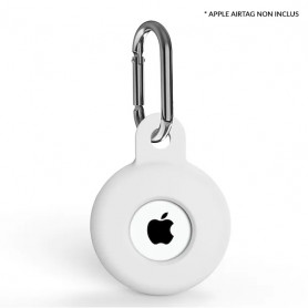 Devia - Coque Apple AirTag Porte-clés en Silicone Souple - Blanc 1