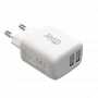 CHARGEUR SECTEUR DOUBLE USB-A 12W BLANC - JAYM®