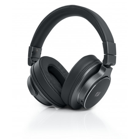 CASQUE AUDIO BLUETOOTH PREMIUM ASPECT CUIR NOIR + MAINS LIBRES - MUSE