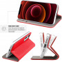 ETUI FOLIO STAND MAGNETIQUE ROUGE COMPATIBLE APPLE IPHONE 13 MINI - JAYM® **