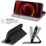 ETUI FOLIO STAND MAGNETIQUE NOIR COMPATIBLE APPLE IPHONE XR - JAYM® **