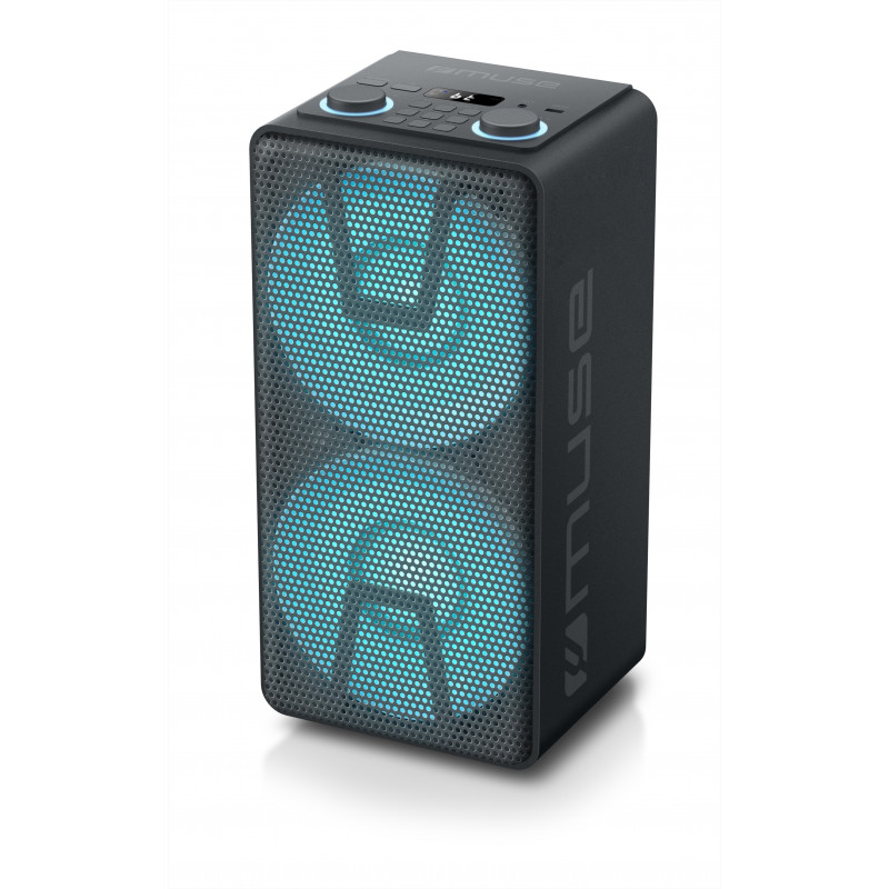 Enceinte autonome à LED Party box portable avec lecteur CD + Micro -  FM/BT/CD/AUX/USB - 300W