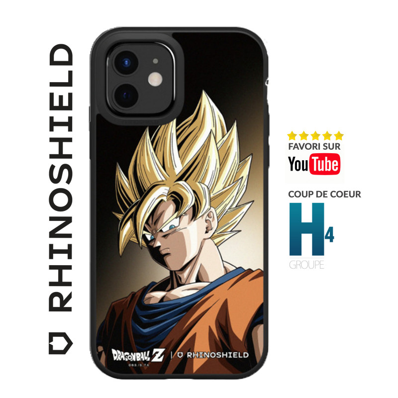 COQUE SOLIDSUIT POUR APPLE IPHONE 12 / 12 PRO - NOIR - DRAGON BALL Z - GOKU  - SUPER SAIYAN 1 - RHINOSHIELD™