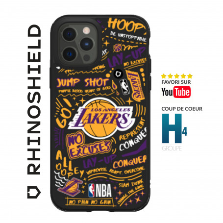 COQUE SOLIDSUIT POUR APPLE IPHONE 13 PRO - NOIR - L.A LAKERS - RHINOSHIELD™**