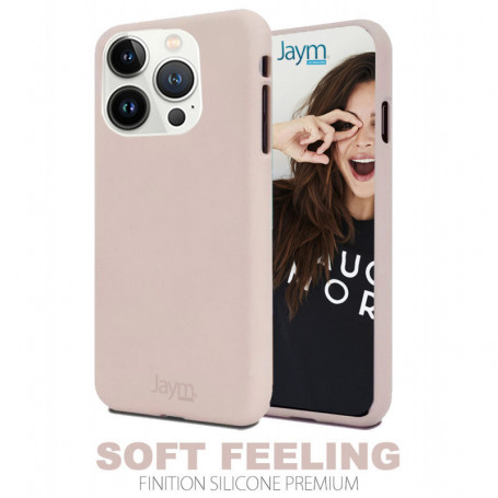 COQUE PREMIUM SOFT FEELING COMPATIBLE IPHONE 14 ROSE SABLE **