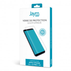 VERRE TREMPE PREMIUM ASAHI 2.5D POUR APPLE IPHONE 13 / 13 PRO / 14 / 16E - JAYM®