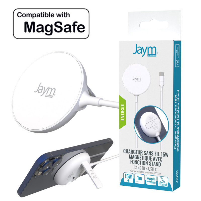 Chargeur Magnétique sans Fil avec Adaptateur USB C,3-in-1 Qi Certified  Chargeur Charging Rapide pour Magsafe iPhone 14 13 12 Plus Pro Max  Mini,AirPods