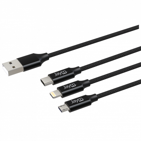 CABLE ULTRA RENFORCÉ USB VERS LIGHTNING 1,5M - GARANTIE A VIE - JAYM®