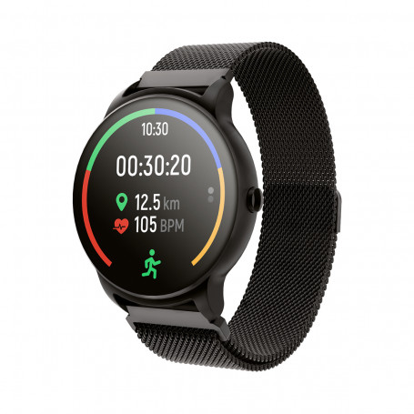 MONTRE CONNECTÉE ET INTELLIGENTE AVEC FREQUENCE CARDIAQUE - BLUETOOTH 5.0 - IP68 - 2 BRACELETS - FOREVIVE® SB-330 - NOIRE**