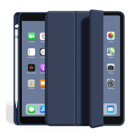 ETUI FOLIO BLEU STAND MAGNETIQUE RENFORCÉ AVEC EMPLACEMENT STYLET POUR APPLE IPAD MINI 6 (2021-2023) / MINI 7 (2024) - EIGER®