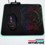 PACK PRO GAMER BATTLE 5 PIECES : CLAVIER AZERTY RETROECLAIRAGE RVB + SOURIS + TAPIS + CASQUE + ADAPTATEUR - AMSTRAD