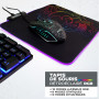 PACK PRO GAMER BATTLE 5 PIECES : CLAVIER AZERTY RETROECLAIRAGE RVB + SOURIS + TAPIS + CASQUE + ADAPTATEUR - AMSTRAD