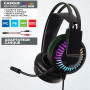 PACK PRO GAMER BATTLE 5 PIECES : CLAVIER AZERTY RETROECLAIRAGE RVB + SOURIS + TAPIS + CASQUE + ADAPTATEUR - AMSTRAD