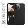 COQUE PREMIUM SILICONE ET MICROFIBRE POUR APPLE IPHONE 13 / 14 NOIR - JAYM® CLASSIC®