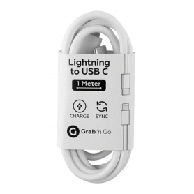 Grab n Go - Câble USB-C vers Apple Lightning 3 mètres - Blanc 1