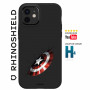 COQUE SOLIDSUIT POUR APPLE IPHONE 15 PLUS - NOIR - MARVEL - CAPTAIN AMERICA'S SHIELD - RHINOSHIELD™**