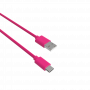 CABLE CHARGE & SYNCHRO USB-A VERS USB-C - LONGUEUR 1.5M - ROSE - JAYM® COLLECTION POP