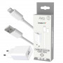 PACK CHARGEUR SECTEUR USB-A + CABLE USB-A VERS LIGHTNING 1.5M - BLANCS - JAYM® POP