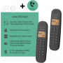 TELEPHONE DECT ILOA 255T DUO 2 POSTES - MAINS LIBRES + RÉPONDEUR - NOIR - LOGICOM