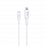 CABLE CHARGE & SYNCHRO USB-C VERS LIGHTNING MFI PD 3.0 (30W) - LONGUEUR 2M - BLANC - JAYM®