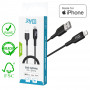 CABLE CHARGE & SYNCHRO USB-A VERS LIGHTNING MFI - LONGUEUR 1M - NOIR - JAYM®