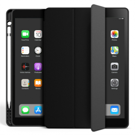 ETUI FOLIO NOIR STAND MAGNETIQUE RENFORCÉ AVEC EMPLACEMENT STYLET POUR APPLE IPAD AIR 6 (18 - 23) / AIR 11 (2024) - EIGER®