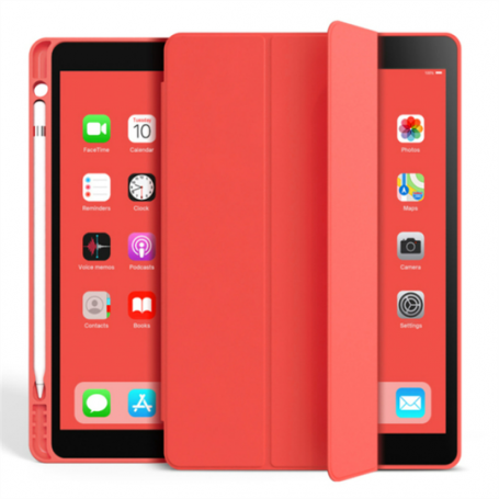 ETUI FOLIO ROUGE STAND MAGNETIQUE RENFORCÉ AVEC EMPLACEMENT STYLET POUR APPLE IPAD AIR 11 (2024) - EIGER®