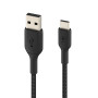 CABLE BOOST CHARGE & SYNCHRO USB VERS USB-C 15CM - RENFORCÉ ET TRESSÉ NOIR - BELKIN