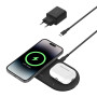 STATION DE RECHARGE 2-EN-1 AVEC INDUCTION MAGSAFE Qi2 15W POUR IPHONE / AIRPODS - NOIR - BELKIN