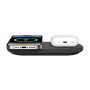 STATION DE RECHARGE 2-EN-1 AVEC INDUCTION MAGSAFE Qi2 15W POUR IPHONE / AIRPODS - NOIR - BELKIN