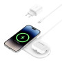 STATION DE RECHARGE 2-EN-1 AVEC INDUCTION MAGSAFE Qi2 15W POUR IPHONE / AIRPODS - BLANC - BELKIN