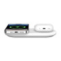 STATION DE RECHARGE 2-EN-1 AVEC INDUCTION MAGSAFE Qi2 15W POUR IPHONE / AIRPODS - BLANC - BELKIN