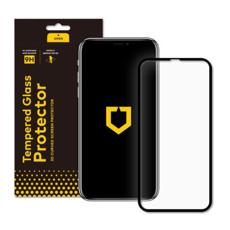 PROTECTION ECRAN VERRE TREMPÉ 3D FRAME NOIRE POUR APPLE IPHONE 14 PRO / 15 / 16 - RHINOSHIELD™