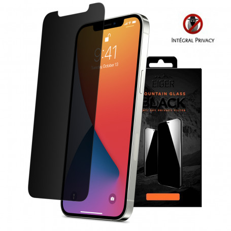 VERRE TREMPE PREMIUM 2.5D PRIVACY POUR APPLE IPHONE 16 PRO MAX - EIGER®