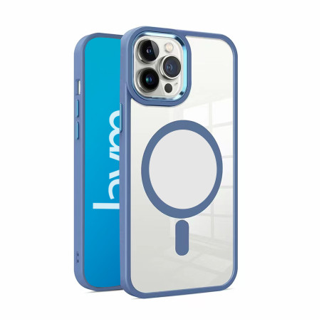 COQUE BUMPER COMPATIBLE MAGSAFE POUR IPHONE 13 / 14 - BLEU - JAYM®