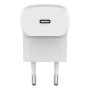 PACK CHARGEUR SECTEUR RAPIDE USB-C 20W PD ET PPS + CABLE USB-C VERS USB-C 1.2M BLANCS - BELKIN