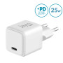 CHARGEUR SECTEUR COMPACT ET RAPIDE *GAN* USB-C 25W PD ET PPS BLANC *CERTIFIÉ GRS* - JAYM®