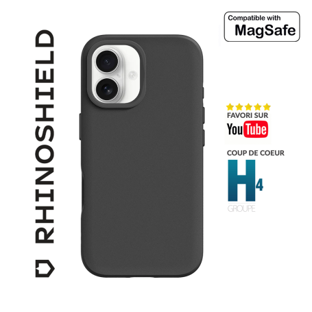 COQUE SOLIDSUIT NOIR CLASSIC COMPATIBLE MAGSAFE POUR APPLE IPHONE 16 - RHINOSHIELD™