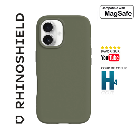 COQUE SOLIDSUIT VERT ALGUE COMPATIBLE MAGSAFE POUR APPLE IPHONE 16 - RHINOSHIELD™