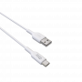 CABLE CHARGE & SYNCHRO USB-A VERS USB-C - LONGUEUR 2M - BLANC - JAYM® - BULK**