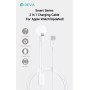 CABLE 2-EN-1 USB VERS LIGHTNING ET INDUCTION POUR APPLE WATCH - BLANC - DEVIA