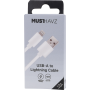 CABLE CHARGE & SYNCHRO USB-A VERS LIGHTNING (10W) - LONGUEUR 1M - BLANC