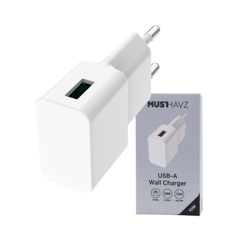 CHARGEUR SECTEUR USB-A 15W - BLANC