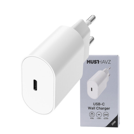 CHARGEUR SECTEUR USB-C 20W PD - BLANC